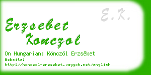 erzsebet konczol business card
