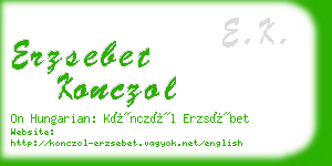 erzsebet konczol business card